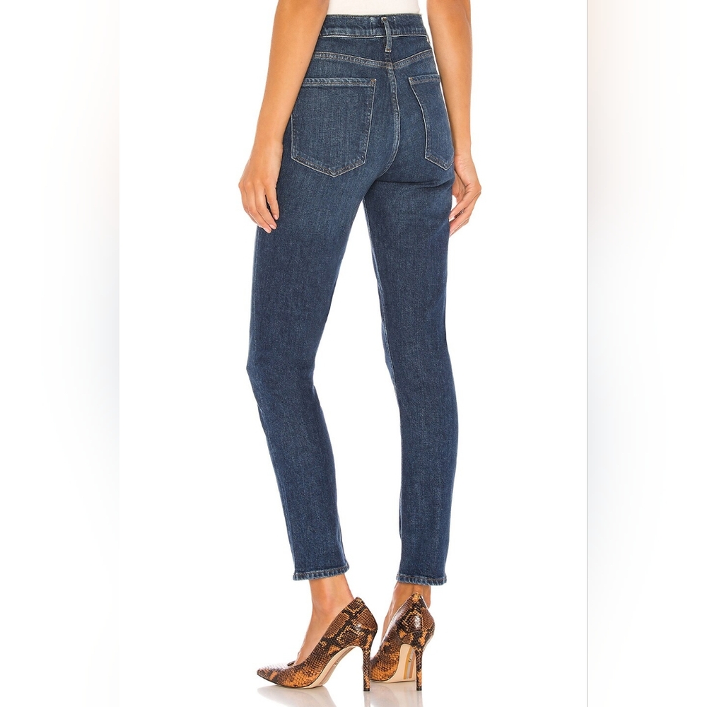 Agolde High Rise Nico Straight Leg Raw Hem Jeans … - image 2